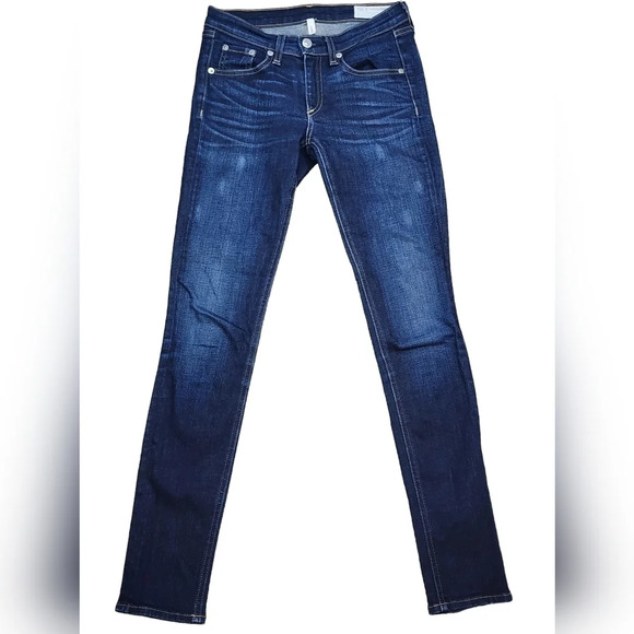Rag & Bone Womens Skinny Blue Jeans - Picture 1 of 8